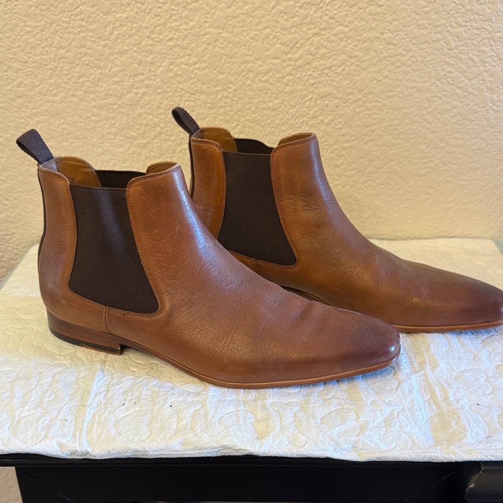Aldo Tan Leather Ankle Boots